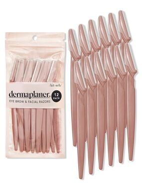 Kitsch Dermaplaner Eyebrow & Facial Razors - (12 Pack)- set of 3 packs